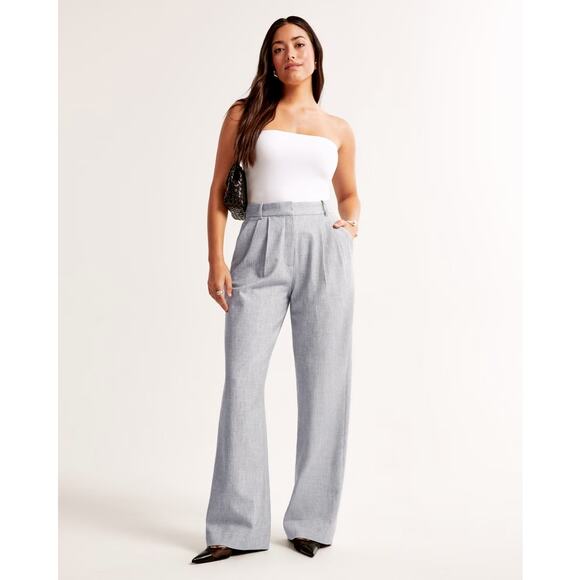 ABERCROMBIE & FITCH Sloane Tailored Pant Heather Gray Sz 26/2R {X22} - Picture 1 of 5